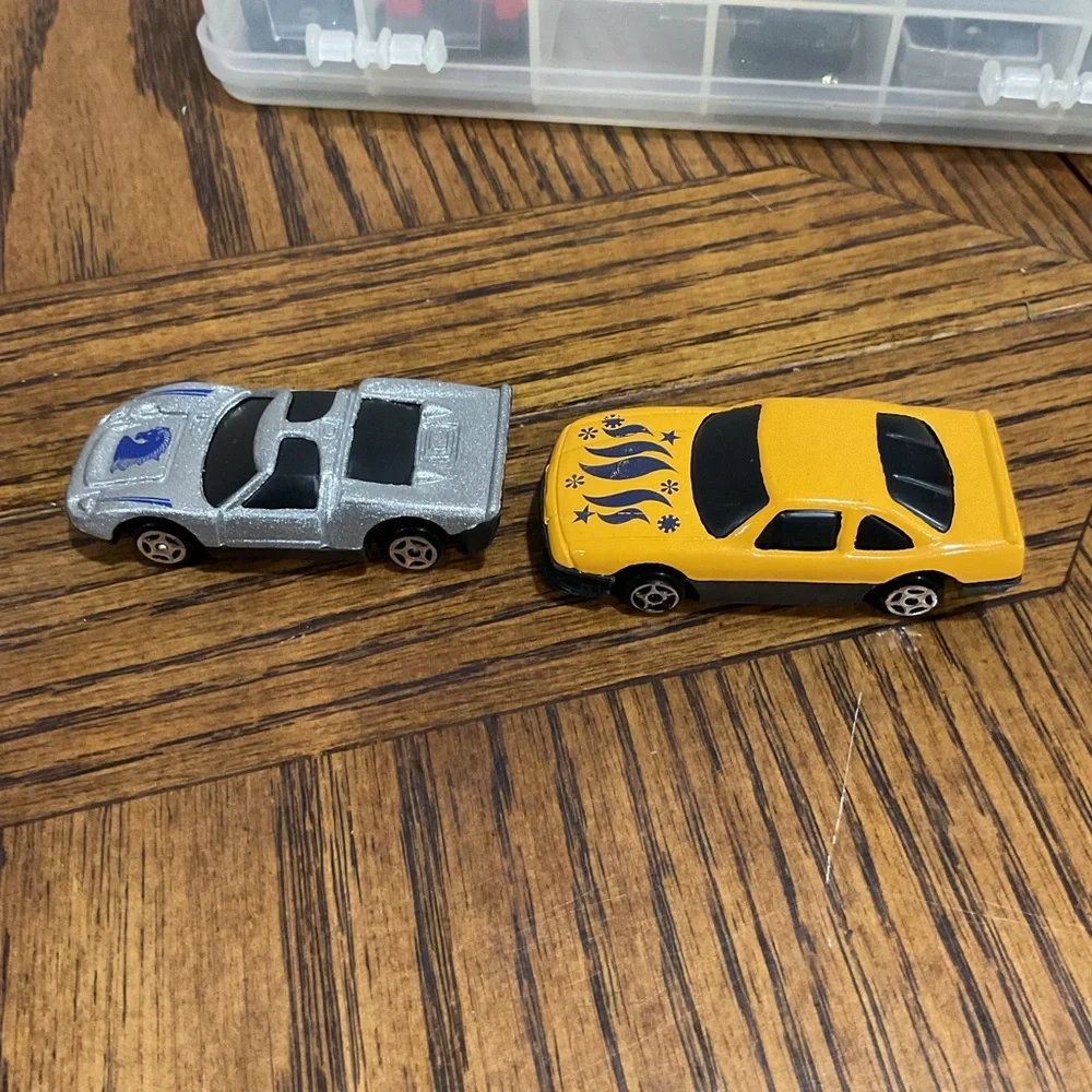 Set of 12 Die-Cast Toy Cars in 2 sided Storage Case